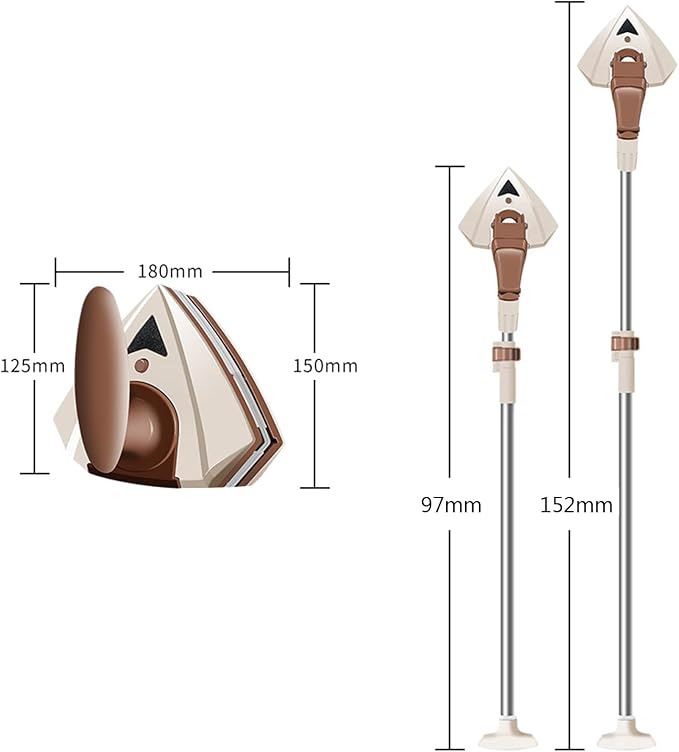 Magnetic Window Cleaner Double Side Magnetic Window Cleaner with Telescopic Rod Glass Wiper Glider Washing Brush for High-Rise and Car Glazed Window