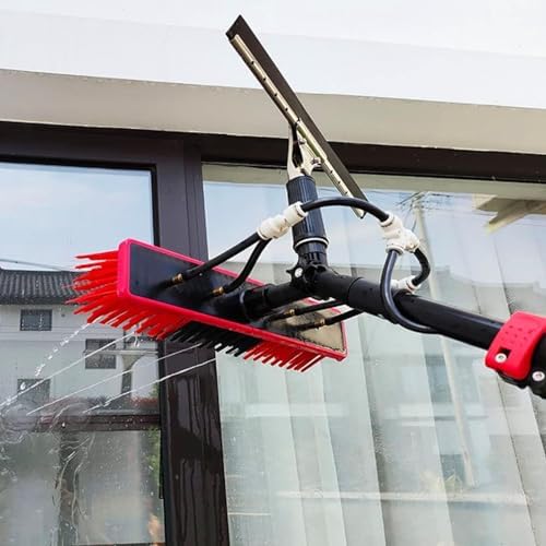 Water Fed Pole Kit Professional Solar Panel Window Cleaner with Squeegee &amp Telescopic Brush for Truck Caravan Window Glass Cleaning Kit Washer Spray Washing System20F