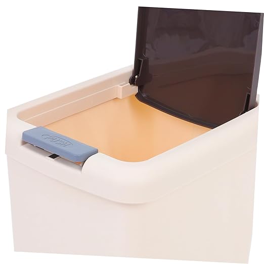 Alipis Pedal Trash Can Bathroom Waste Basket Plastic Recycling Can Lid Easy to Clean for Bedroom Kitchen Office