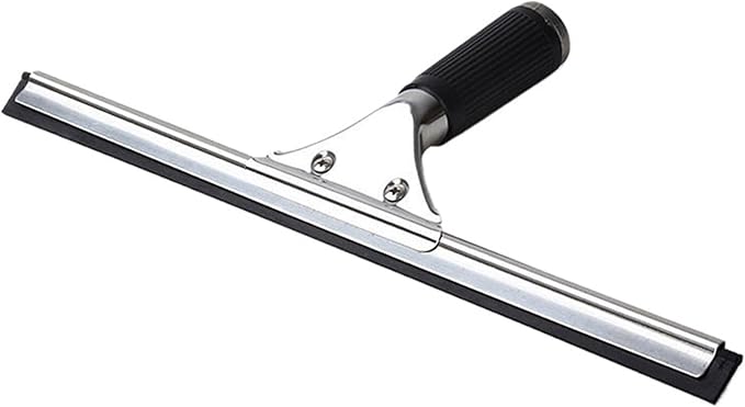 Scraping Glass Window Brush Style Glass Cleaning Wiper Single-Sided Window Cleaning Floor(Black 35cm)