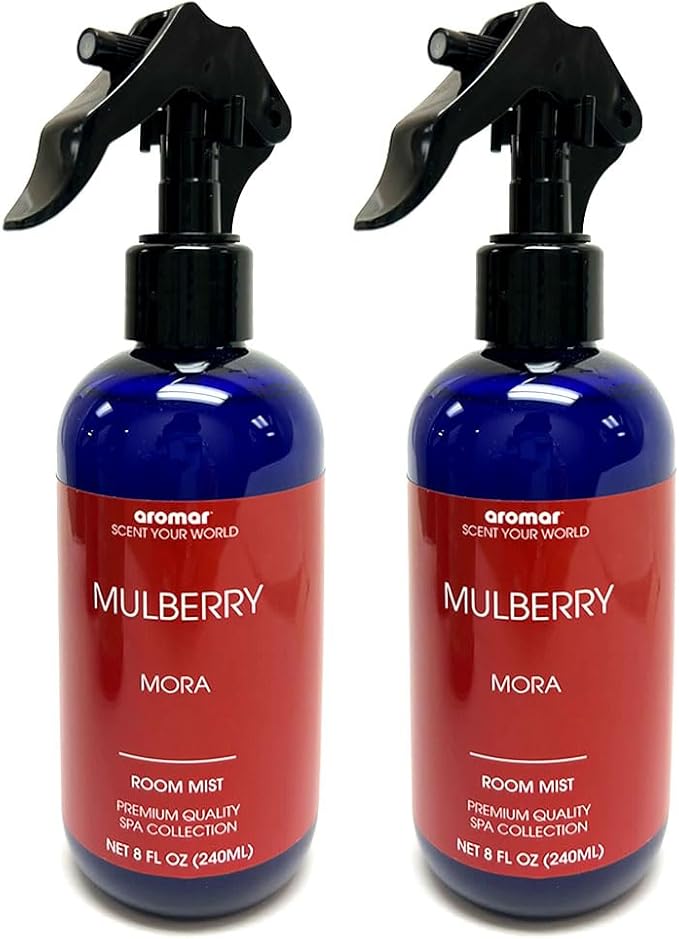 2 Pc Mulberry Scented Air Freshener Spray Odor Eliminator Room Mist Aroma 8oz Odor Control Neutralizing Deodorizing Refresh Pillow Blanket Sheet Clothing Carpet Couch Aromatherapy Deodorizer Odor