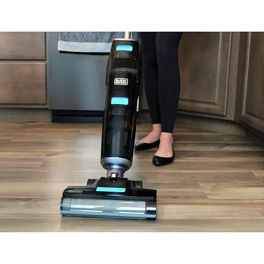Vacuum Wash Duo Bagless Cordless HEPA Filter Stick Vacuum for Multi-Surfaces in Black with Bonus Accessories