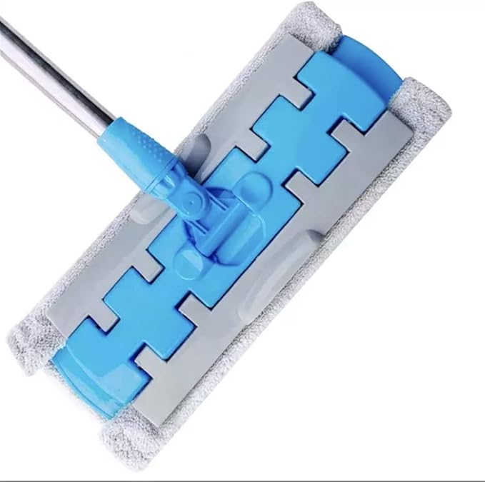 Flat Mop Floor Telescopic 360 Degree Handle for Home Kitchen Tiles Spin Rotating Superfine Swabs