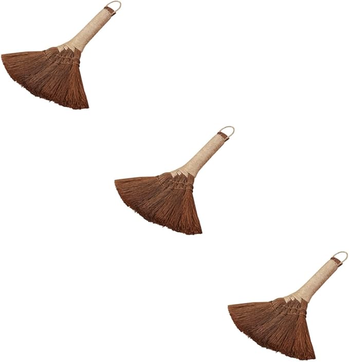 NOLITOY 3pcs Hand Broom Handheld Cleaning Brush Straw Duster for Desk and Office