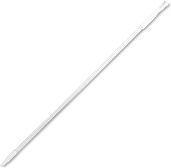 SPARTA Fiberglass Broomstick Replacement Broom Handle with Acme Threaded Tip for Industrial Cleaning Tools Fiberglass 60 Inches White (Pack of 12)