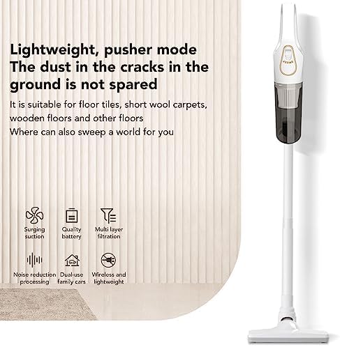 HURRISE Handheld Vacuum Cleaner Cordless Vacuum Cleaner for Pet Hair Carpet Multifunction Strong Suction Powerful Cordless Vacuum Cleaner for Hardwood Floor Carpet Pet Car