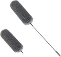 2.8M Extended Chicken Feather Duster Extendable and Curved Ceiling Cleaning Broom Home Electrostatic Dust Collector(2.8m 2PCS clothB)