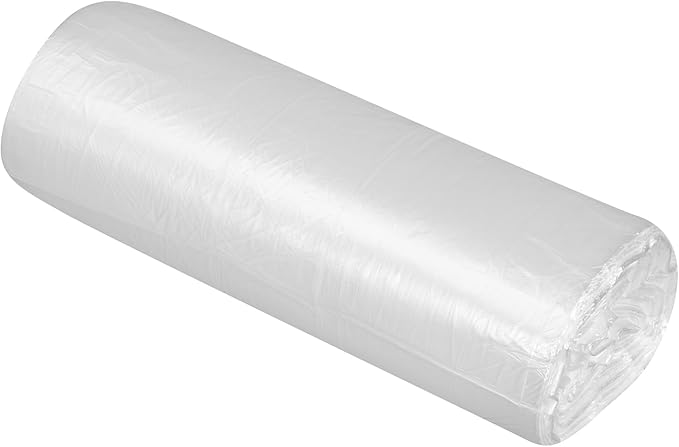 Restaurantware-RW Clean 33 Gallon Trash Bags 100 Medium-Duty Garbage Can Liners- Fits 33-39 Gallon Trash Cans Stretchable Clear Plastic Bin liners with Star Seal Bottom