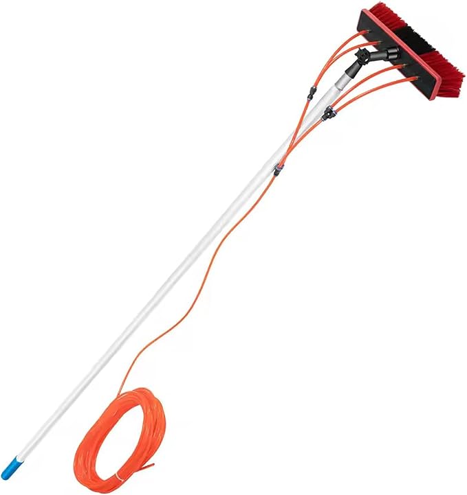 Window Cleaning Pole Water Fed Telescopic Brush Extendable Cleaning Conservatory Roof Cleaning Window Cleaner Kit for Photovoltaic Panel Cleaning Trucks900cm
