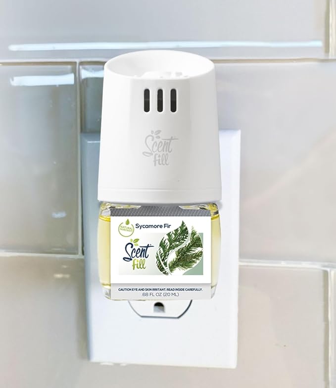 Scent Fill Sycamore Fir Plug in Air Freshener 4 Scented Oil Refills