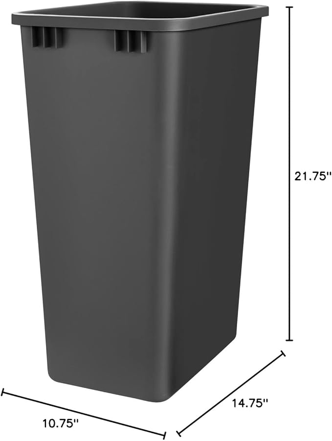 Rev-A-Shelf 50 qt. Black Polymer Replacement Waste Container Pullouts