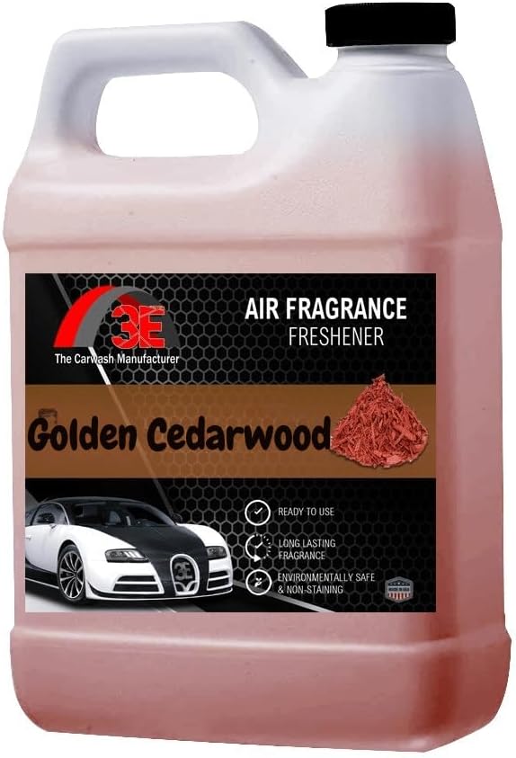 3E Car Air Freshener Concentrate – 64 oz – Professional Automotive Fragrance – Multiple Scents (Cedarwood)