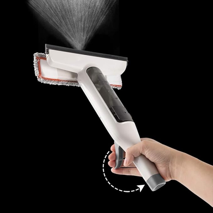 Window Squeegee Cleaner JEHONN 3 in 1 Window Cleaning Tools with Spray Scrubber Handle Window Washer for Glass Outdoor