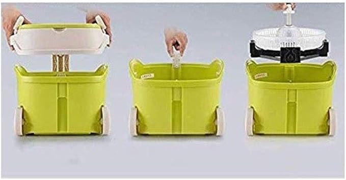 MopHome Free Hand Washing Spin Bucket Combination Set for Kitchen Floor Cleaning Heads