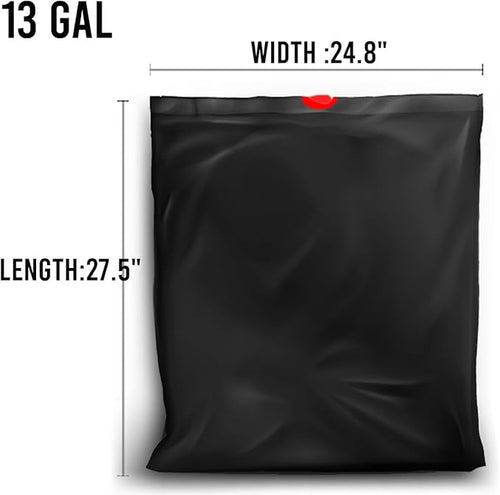 13 Gallon Trash Bags Drawstring 100 Count Bulk Black &amp Unscented Garbage Bags Multi-purpose Tall Kitchen Trash Bags Can Liners for Business Home Commercial and Industrial