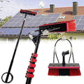 Glass Cleaning Brush Home Water Fed Telescopic Pole Kit Solar Panel Brush Rotating for Photovoltaic PanelExtendable Window Cleaning Pole - 10m/32.8ft Telescopic Brush for Photovoltaic Panel