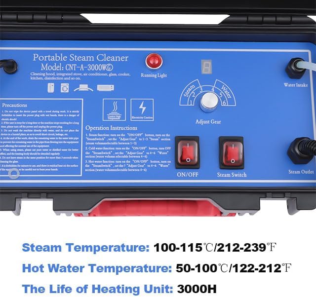 3-in-1 High Heat Steam Cleaner 1700W High Temperature Hand Steamer Portable Steam Cleaning Machine High Pressure Hand Steam Cleaner High Pressure Steam Washer for Home and Car Black