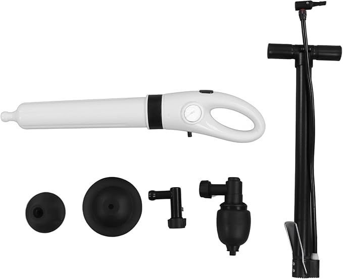 Toilet Plunger Drain Unblocker High Pressure Air Drain Blaster Kit Manual Pneumatic Dredge Equipment for Kitchen Bathroom Clogged Pipe