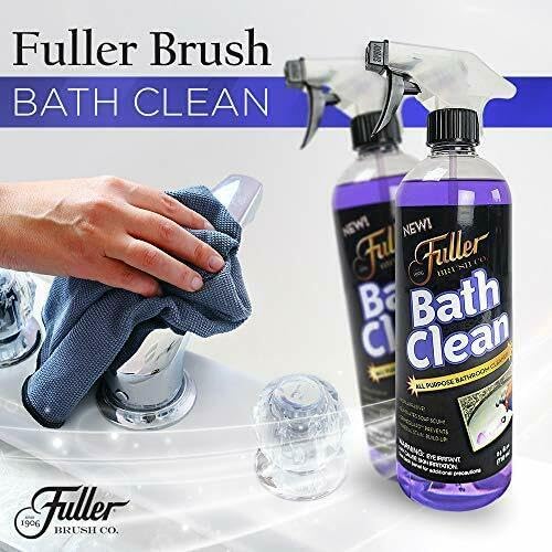 Fuller Brush Bath Clean – 24 oz Bathroom Cleaner Bottle with Spray– Dissolves Soap Scum Hard Water Stains &amp Mineral Build-Up – For Sinks Showers &amp Tubs – Pack of 1
