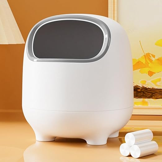 Cabilock Mini Trash Can Cute Cartoon Desktop Wastebasket Small Garbage Bin for Office Bedroom Kitchen Lightweight and Portable Stylish Home Decoration