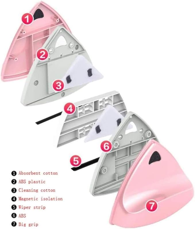 Outside Magnetic Window Cleaner Glass Cleaner Strong Double-Sided Wipe High Floor Cleaning Cleaning Household Tools Window Artifact Brush Scraping