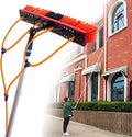 Glass Cleaning Brush Home Water Fed Telescopic Pole Kit Solar Panel Brush Rotating for Photovoltaic PanelTelescopic Window Cleaning Pole with Water Fed Brush 9m/30ft Extendable Pole for Con