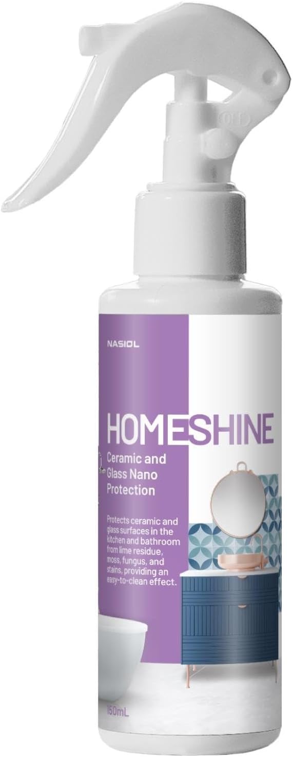 Nasiol Home Surfaces Nano Protection Pack - Glass Tiles Textile and Wood Surface Nano Protection Set of 3 Home Surfaces Care Shower Enclosure Kitchen Bathroom Tiles Fabric and Wood Surfaces