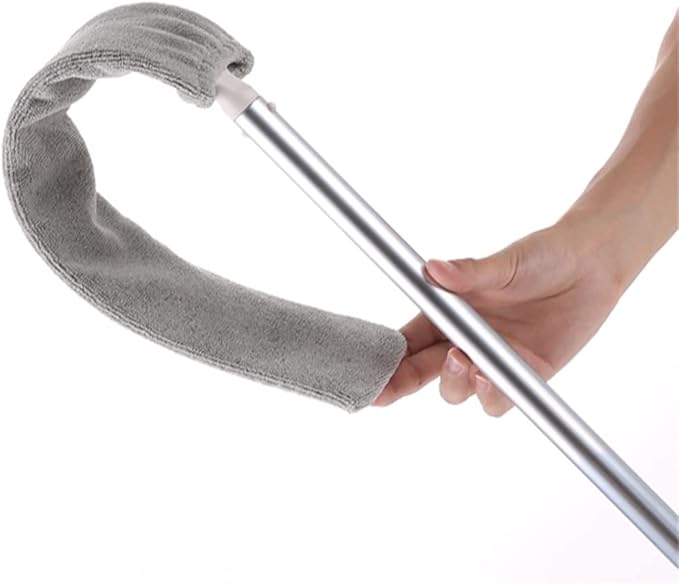 Bedside Dust Brush Mop Household Artifacts Bed Bottom Gap Clean Hair Sweeping Dusty Duster (Size : with 2 Cloth)