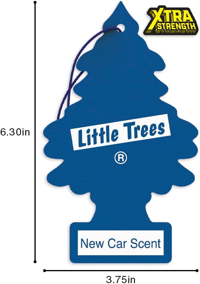 LITTLE TREES Car Air Freshener | Xtra Strength Provides Long-Lasting Scent for Auto or Home | Extra Boost of Fragrance | New Car Scent 24 Air Fresheners