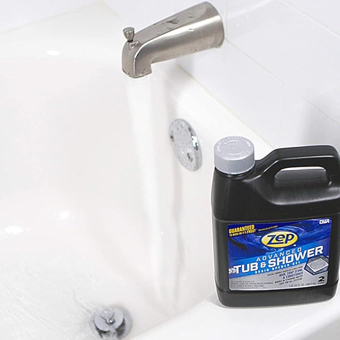 Zep Advanced Tub and Shower Drain Opener Gel - 32 oz (Case of 12) U49210 - Formulated For Hair Soap and Conditioner