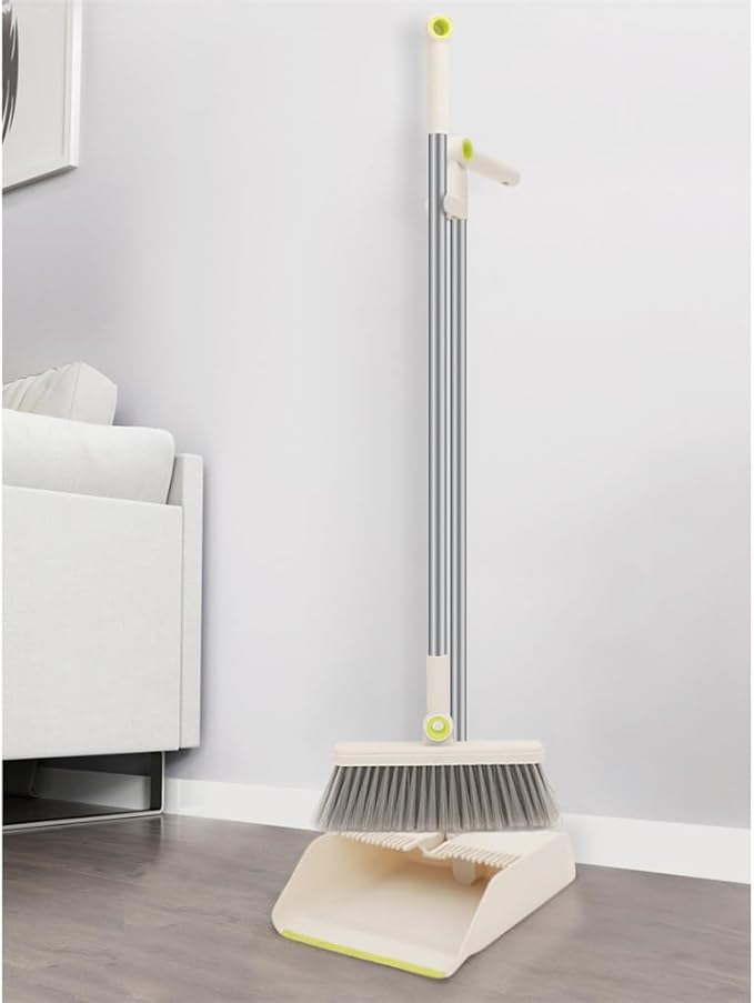 Stand Up Household Broom Dustpan Set Rubbish Plastic Sweeper Sweeping