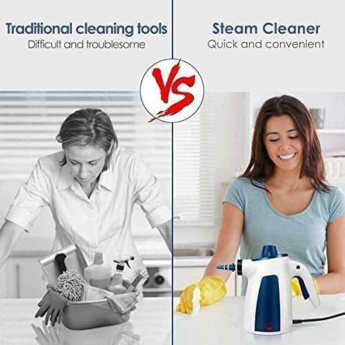 Handheld Pressurized Steam Cleaner Multi-Surface All Natural Steamer for Cleaning Portable Upholstery Steamer Cleaner with 9-Piece Accessories for Kitchen Bathroom Windows Car Seat Sofa Floor