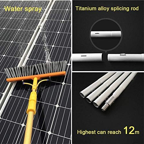 Telescopic Pole Kit Cleaning Brush4.5-12m Window Cleaning Pole Water Fed Telescopic Brush Extendable Cleaner Conservatory Roof Cleaning Photovoltaic and Solar Panels/7.5m/24.6ft (4.5m/14