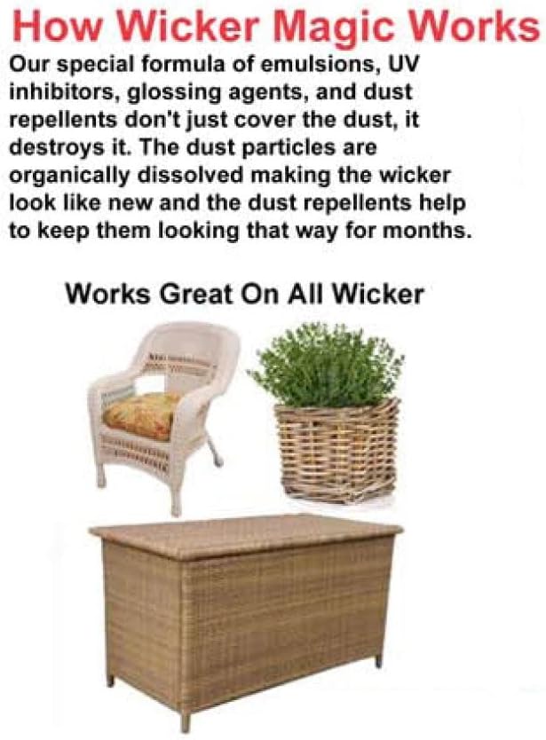 Screen Magic Wicker Magic Cleaner - Streak Free Non-Toxic Wicker Cleaner - 1 Gallon