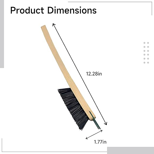 Floor Cleaning Scraper Brush 5 Pcs Stiff Bristle Brush with Wooden Handle Angled Head for Tile Grout Kitchen &amp Bathroom