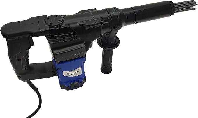 Electric Needle Scaler Gun 110V/1100W Industrial Rust Remover with 3200-3400 BPM Includes 100 Needles &amp 30 Min Max Runtime Portable Descaler for Metal Weld Slag &amp Ship Maintenance