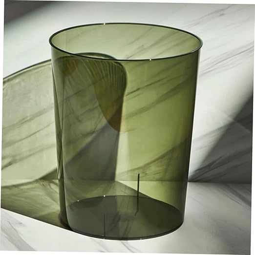 VICASKY Large Capacity Clear Trash Can for Home and Office Multi Function Wastebasket for Bathroom Kitchen Bedroom Simple Stylish Design and Sturdy Paper Bucket for Household Use