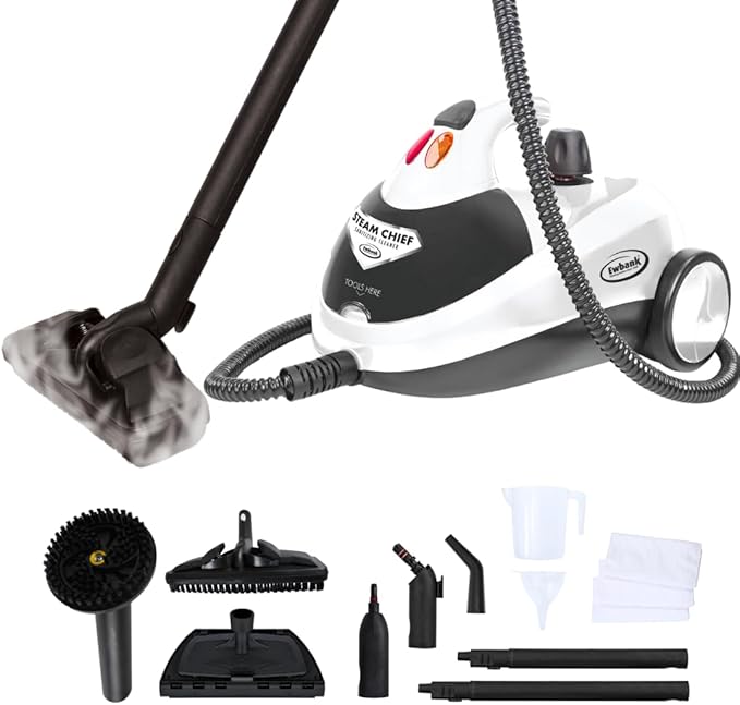 Ewbank 1800W Steam Cleaner with attachments Carpets Tile Floors car Upholstery Bathroom Kitchen Windows Grout