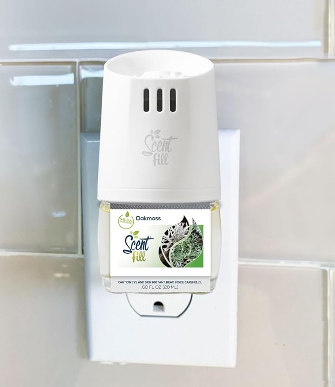 Scent Fill Oakmoss Plug in Air Freshener 4 Scented Oil Refills