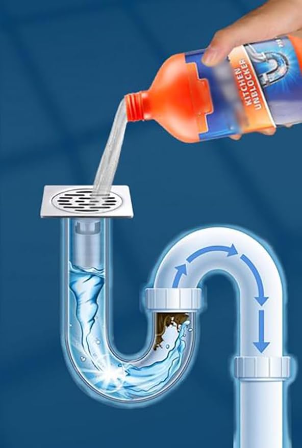 Dredging Agent Kitchen Unblocker Pipeline Dredging Agent Foaming Lemon Drain Cleaner Powerful Pipe Dredging Agent Pipe Unclogging Dissolving Agent for Kitchen Sink Drain (4)