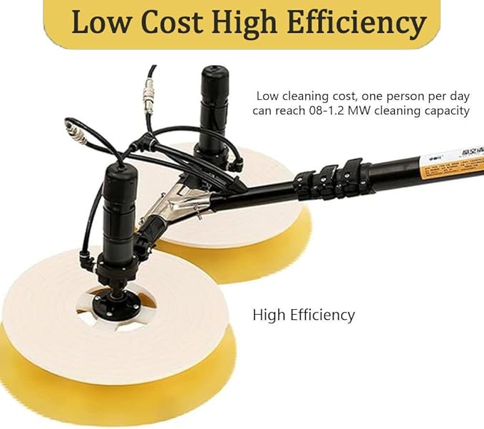 Double Head Window Cleaning Pole Water Fed Pole Kit Window Cleaning Poles Telescopic Brush Extendable Cleaner for Trucks Windows Washing Brush Head