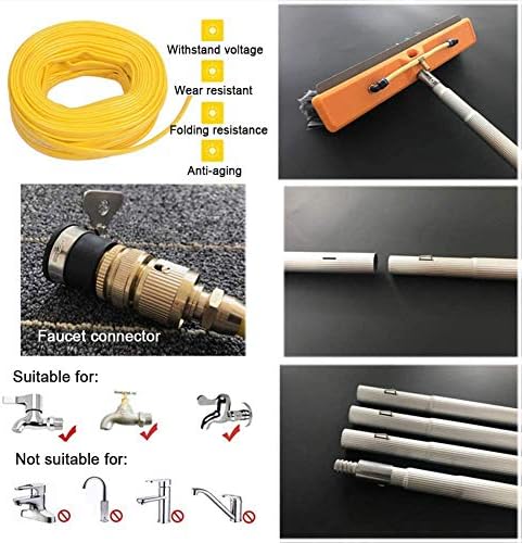 Telescopic Pole Kit Cleaning Brush4.5-12m Window Cleaning Pole Water Fed Telescopic Brush Extendable Cleaner Conservatory Roof Cleaning Photovoltaic and Solar Panels/7.5m/24.6ft (7.5m/24