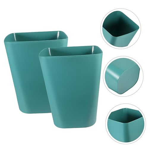 2Pcs Plastic Trash Cans Large Capacity Open Top Garbage Bins for Kitchen Bathroom Office Thickened Material Wastebaskets for Household Organization