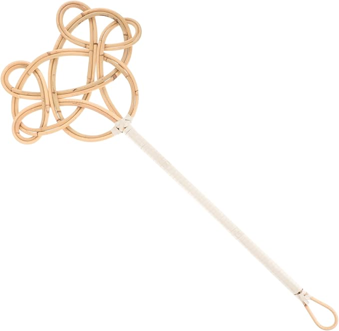 GARVALON Long Handle Quilt Duster Rug Cleaning Tool for Household Dust Removal Traditional Cotton Dusting Tool for Quilts and Rugs