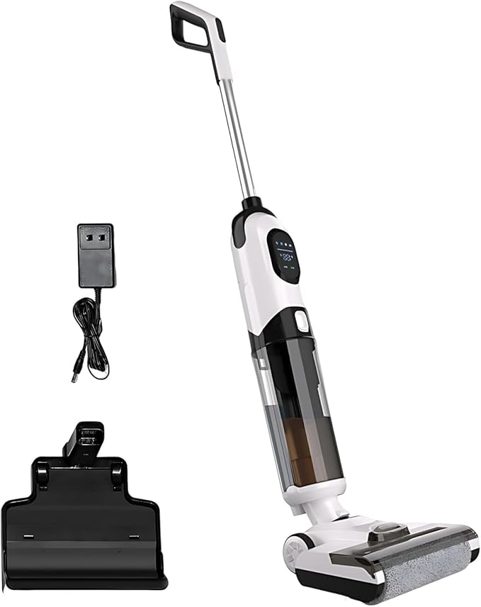 Cordless Wet-Dry Vacuum Cleaner 3 in 1 Floor Washer and Vacuum Cleaner 170w Brushless Motor Once Clean up to 200m² Smart Home Floor Cleaner Edge-to-Edge Cleaning Standard