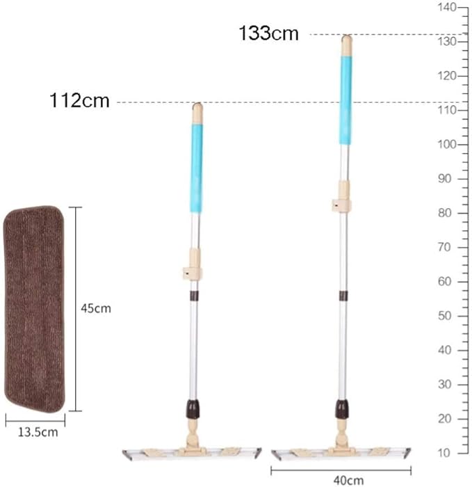 Brown Mop Professional Microfiber for Hardwood Laminate Tile Floor Cleaning Stainless Steel Telescopic Handle