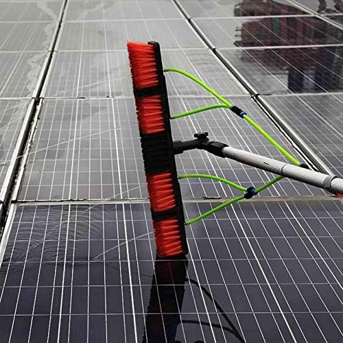 Glass Cleaning Brush Home Water Fed Telescopic Pole Kit Solar Panel Brush Rotating for Photovoltaic PanelTelescopic Window Cleaner Kit - 5m Water Fed Pole with 30cm Brush Head for Effortles
