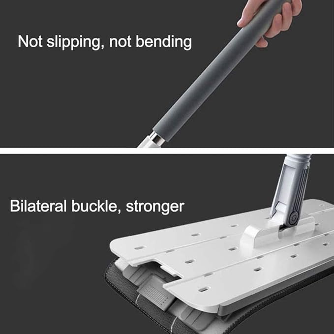 Flat Floor Mop Dry Easy-to-self-contained Dust  Clean  and Reusable Microfibre Pad Very