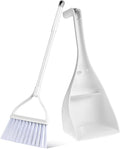 Mini Broom and Dustpan Set with Toothed Dustpan Compact Handheld Sweeper for Kitchen Car Desktop Small Spaces Cleaning