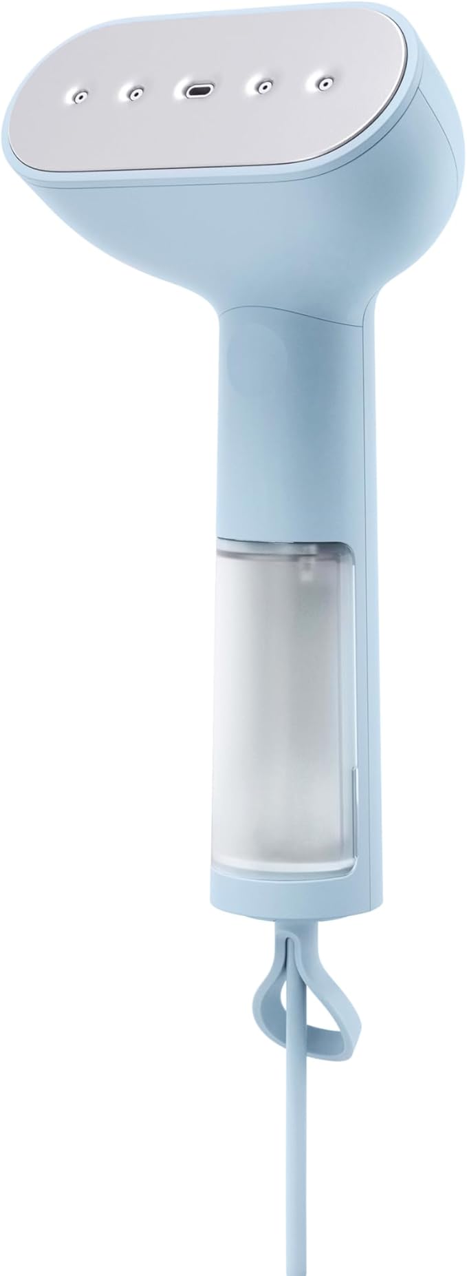 Steamery Handheld Clothes Steamer Cirrus Core 1350W Steam Output 0.74 oz/min Heat up in 15 Seconds Dry Steam Technology Hanging Loop Visible Water Tank Portable Scandinavian Design (Blue)